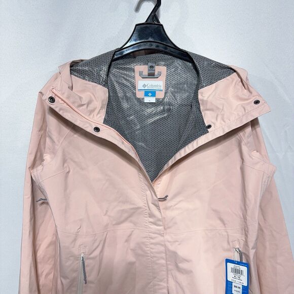 Columbia Women’s Staydry Rain Ski Jacket Light Pink Blush Windbreaker Size XL - Picture 7 of 11